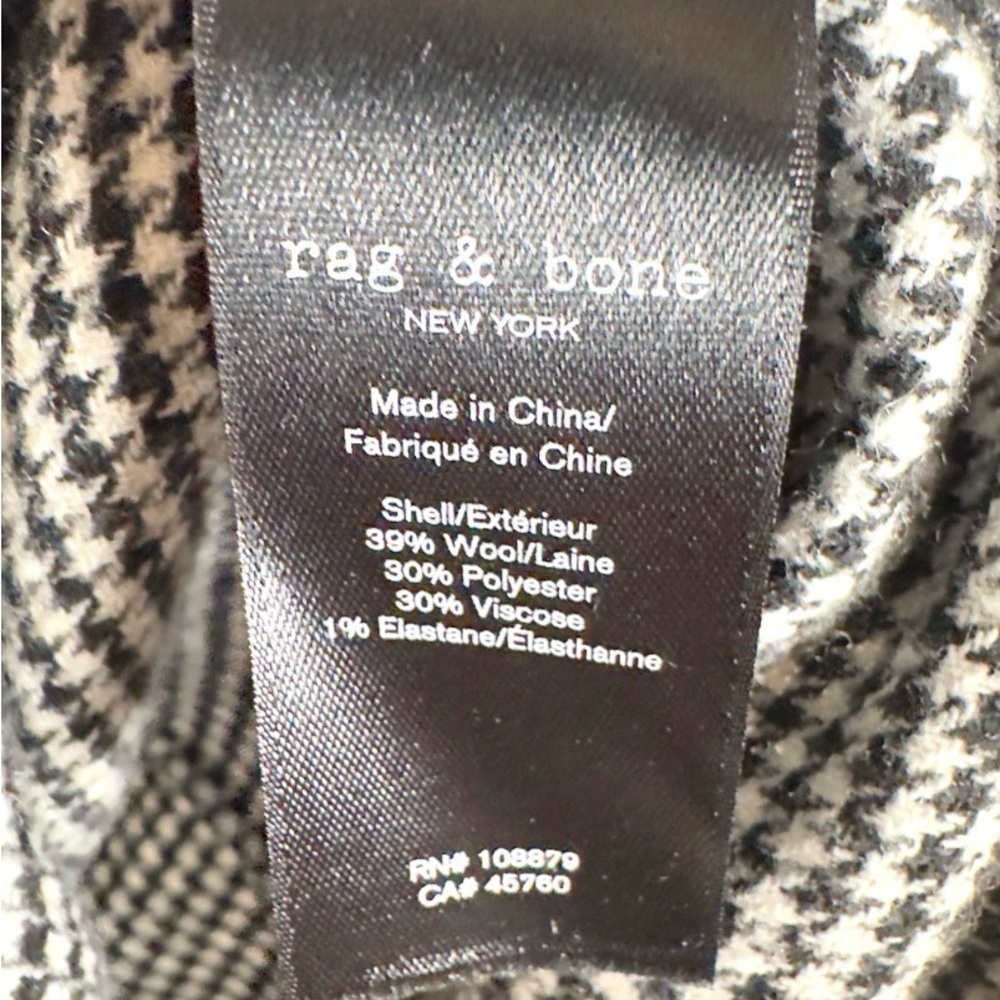 Rag & Bone Black and White Houndstooth Blazer - Picture 8 of 8